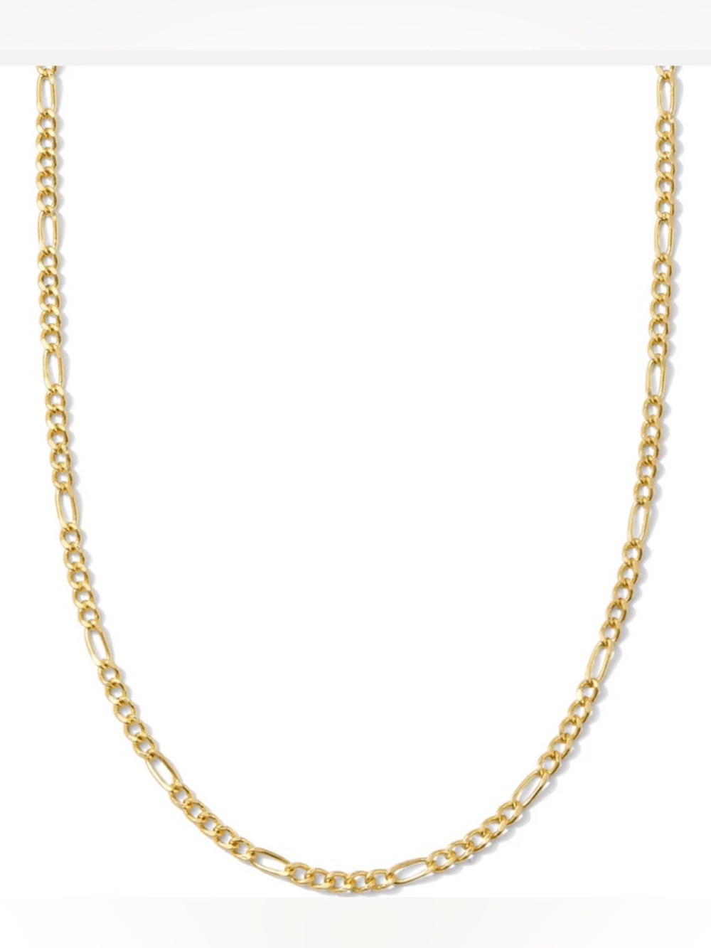 18k Gold Platted Figaro Chain Necklace